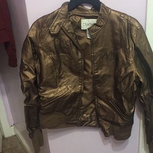Bronze bomber jacket
